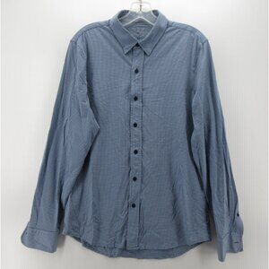 Rhone Shirt Medium Performance Button Up Gingham Plaid Stretch Nylon